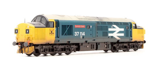 Pre-Owned 32-775X Class 37/0 37114 'Dunrobin Castle' BR Blue Large Logo Diesel Locomotive - Weathered - DCC Sound