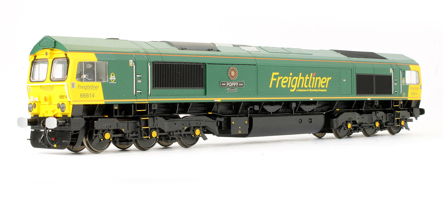 Pre-Owned Class 66 614 'Poppy' Freightliner Diesel Locomotive (Exclusive Edition) - DCC Sound - EM GAUGE