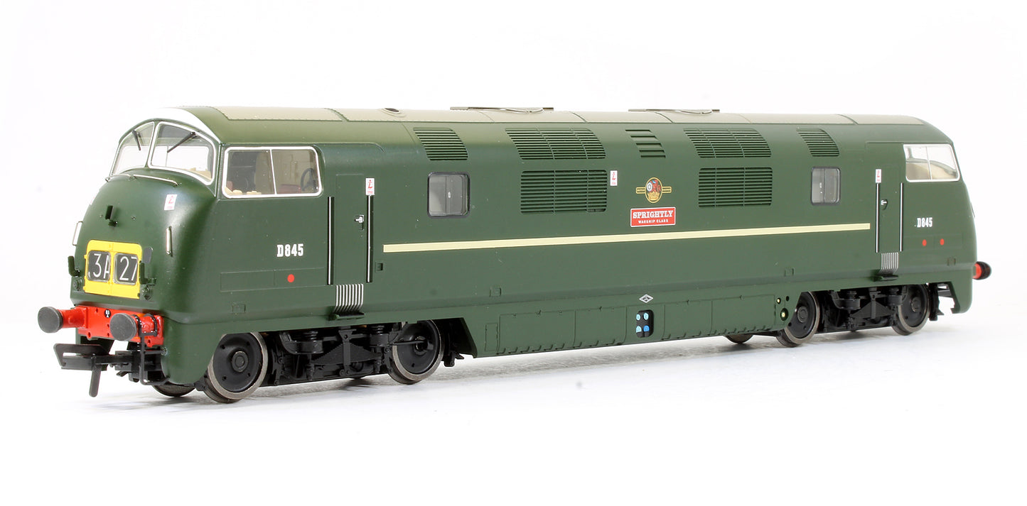 Pre-Owned Class 43 Warship D845 'Sprightly' BR Green Diesel Locomotive (Exclusive Edition) - DCC Fitted