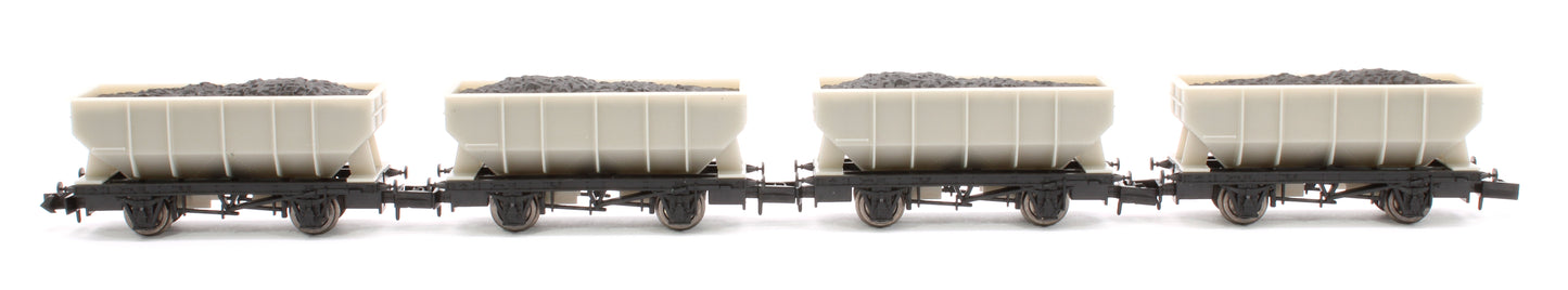 21t Hopper Plain Grey Wagon Set (4)