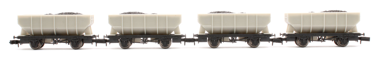 21t Hopper Plain Grey Wagon Set (4)