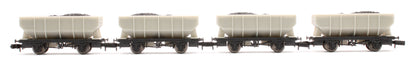 21t Hopper Plain Grey Wagon Set (4)