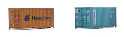 20ft Container Set (2) Hapag-Lloyd/Dong Fang - Weathered