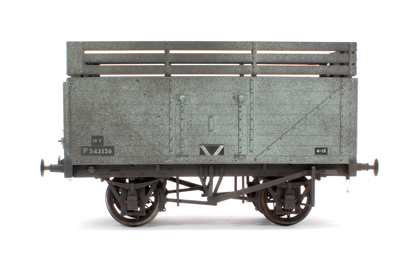 Pre-Owned Kit Built 7 Plank 13T Wagon with 3 Coke Rails No.P242136 - Weathered