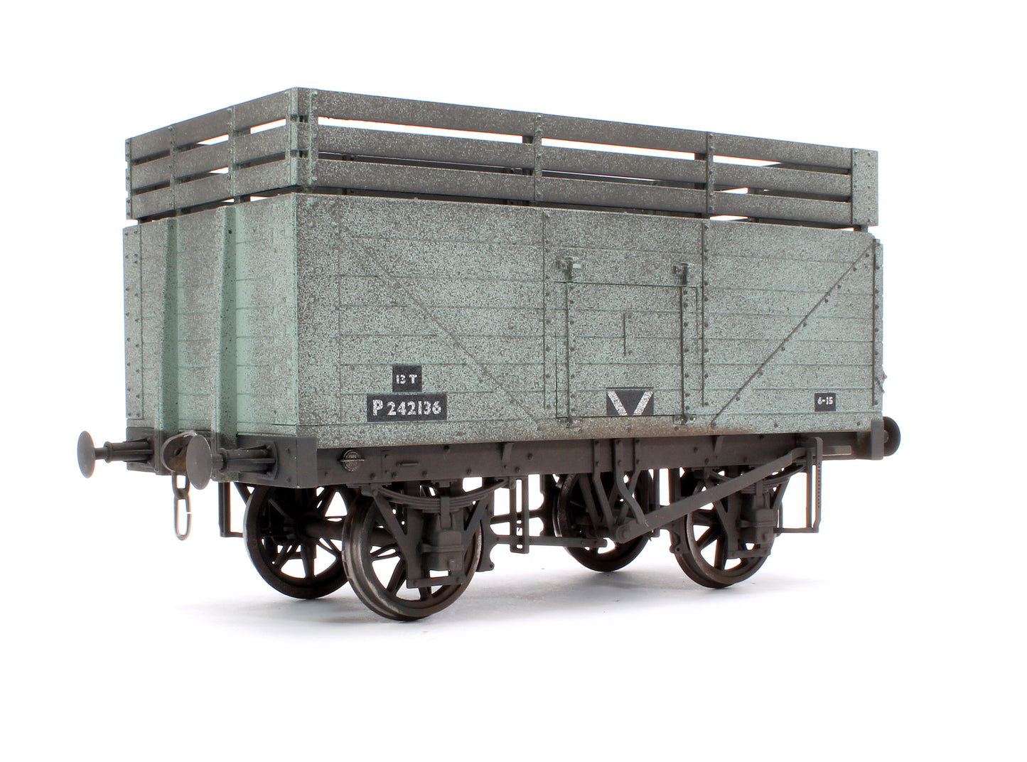 Pre-Owned Kit Built 7 Plank 13T Wagon with 3 Coke Rails No.P242136 - Weathered