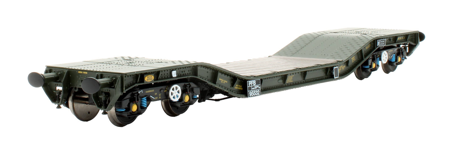 Pre-Owned H4-WW-022 MOD 1970s Green Warwell Wagon 50T Military Flat Wagon
