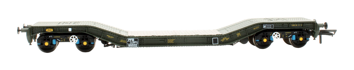 Pre-Owned H4-WW-022 MOD 1970s Green Warwell Wagon 50T Military Flat Wagon