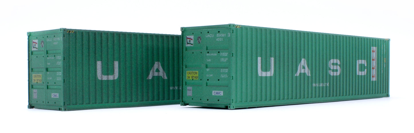 40ft High Cube Container UASC Twin Pack - Weathered