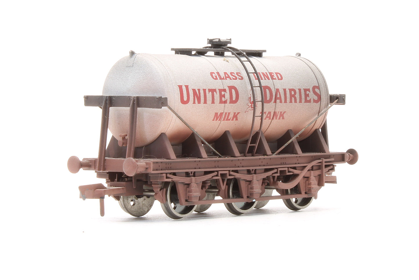 Pre-Owned 6 Milk Tank Wagon 'United Dairies' - Weathered