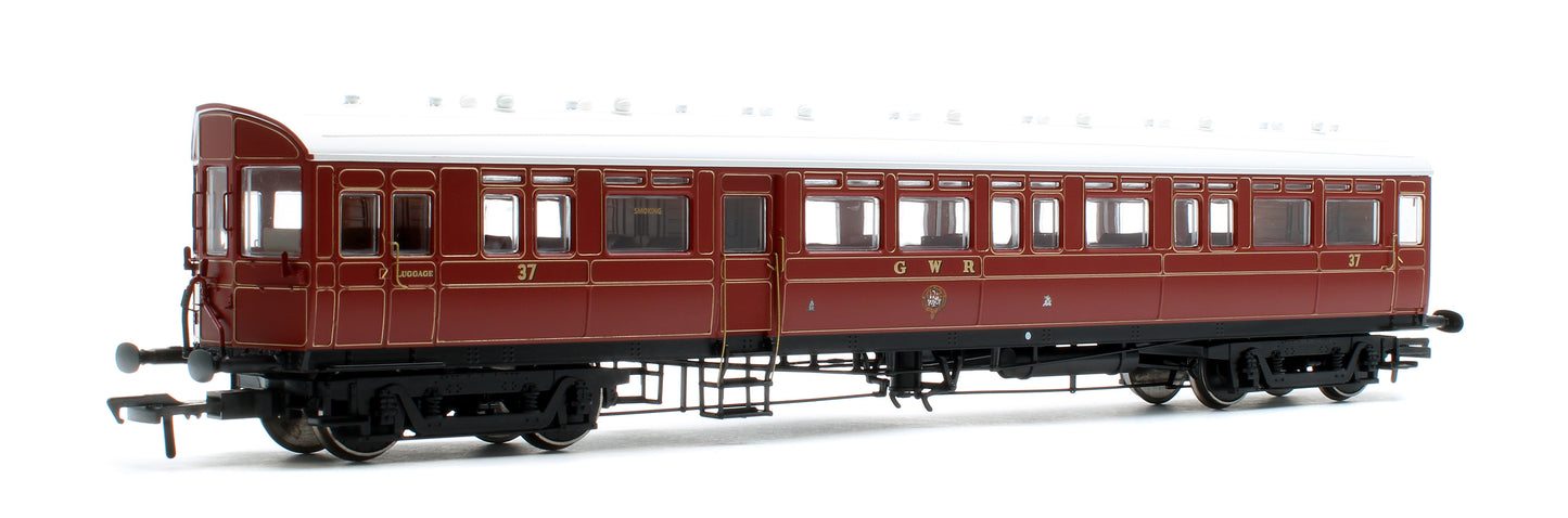 Autocoach GWR 37 Lined Crimson Lake - DCC Fitted