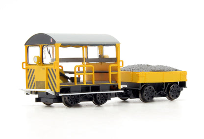 Pre-Owned 32-993 Wickham Trolley Car Engineers Yellow With Wasp Stripes