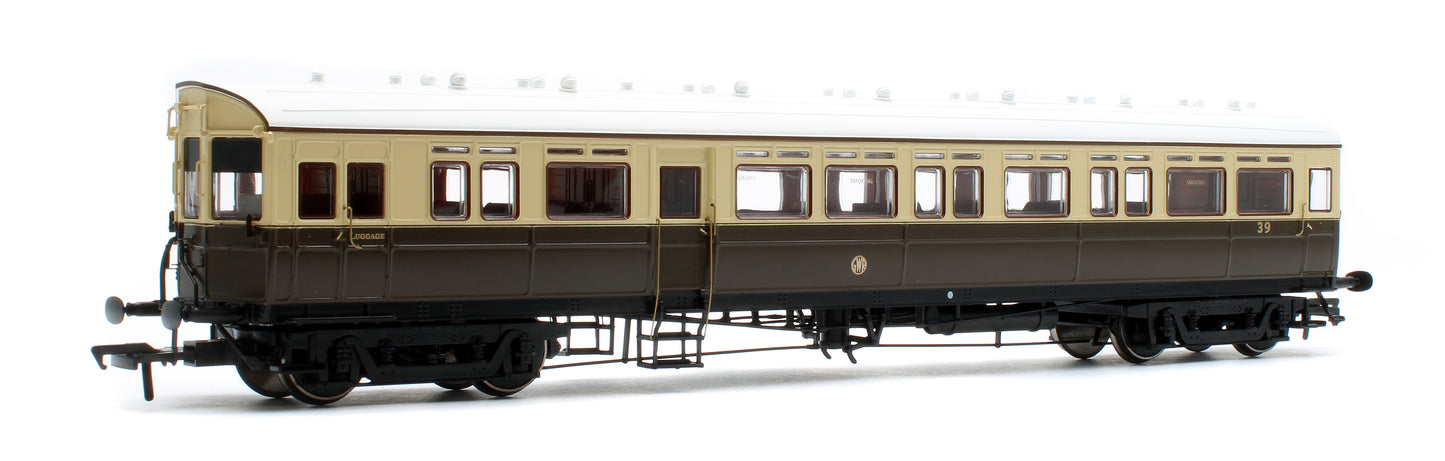 Autocoach GWR Shirt Button 39 Chocolate & Cream - DCC Fitted