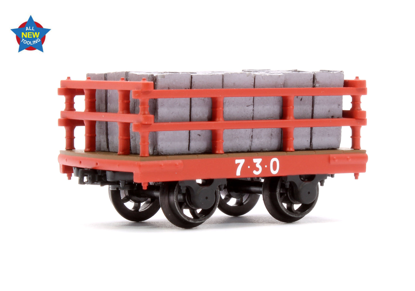 Dinorwic Slate Wagon with sides Red (With Load)