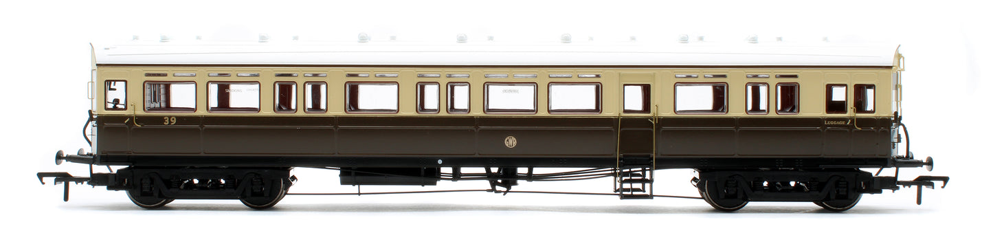 Autocoach GWR Shirt Button 39 Chocolate & Cream - DCC Fitted