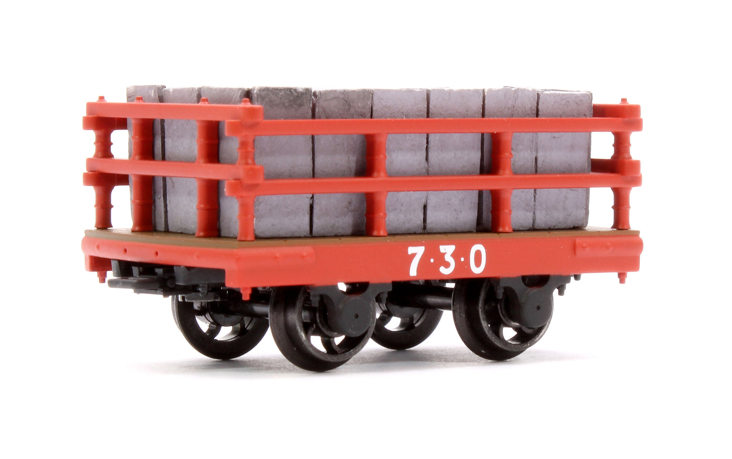 Dinorwic Slate Wagon with sides Red (With Load)