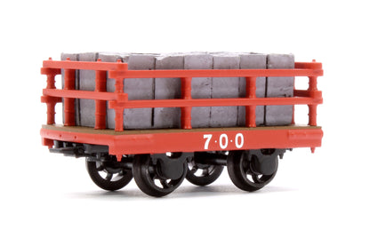 Dinorwic Slate Wagon with sides Red (With Load)