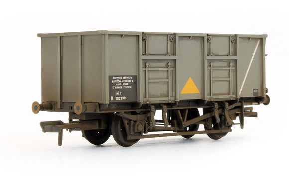 Pre-Owned 24.5 Ton Mineral Wagon BR Grey Yellow Triangle (Custom Weathered)
