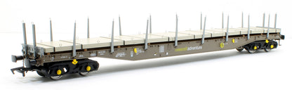 Pre-Owned Cargowaggon IGA Bogie Flat RailAdventure Barrier Set (2) with concrete panel weights