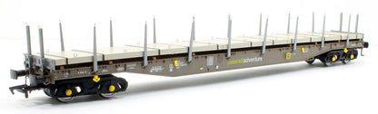 Pre-Owned Cargowaggon IGA Bogie Flat RailAdventure Barrier Set (2) with concrete panel weights