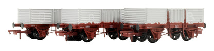 Pre-Owned IRM1261 CIÉ 12T Corrugated Open Wagon - Roundel - Beet Traffic - Pack 3