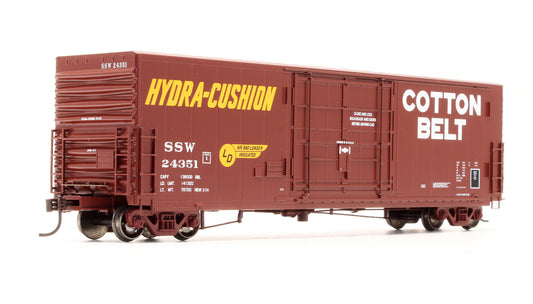 Pre-Owned 88874 Cotton Belt 50' P.C.&F. Box Car Smooth Side 14' Plug Door - Road #24351