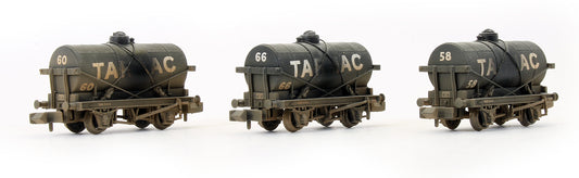 Pre-Owned Set Of 3 - 14t Tank Wagons 'Tarmac' (Weathered)