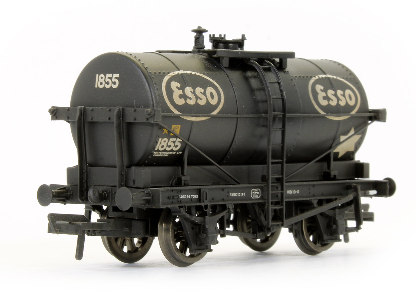 37-666B Pre-Owned Set Of 3 'Esso' Black 14 Ton Tank Wagons (Weathered)