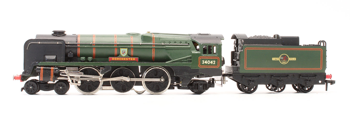 Pre-Owned 3235 BR Green West Country Class 'Dorchester' 34042 Steam Locomotive - 3 Rail