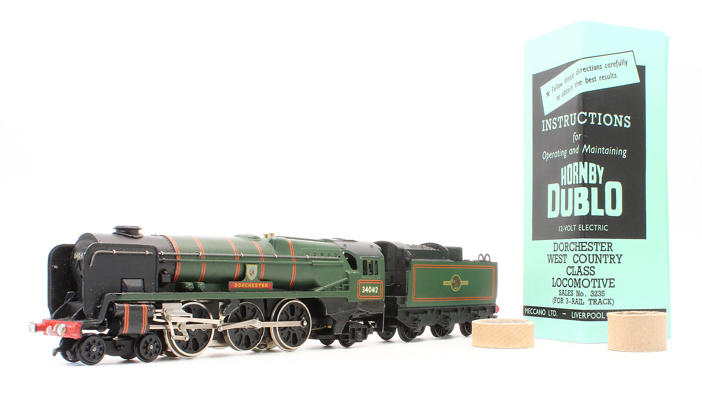 Pre-Owned 3235 BR Green West Country Class 'Dorchester' 34042 Steam Locomotive - 3 Rail