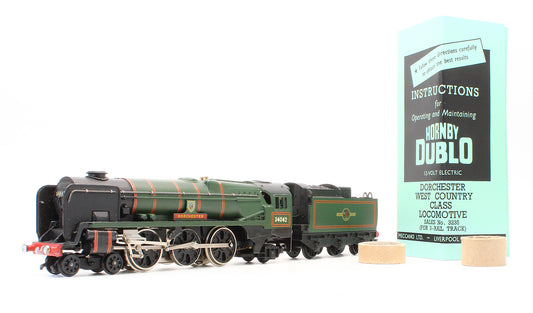 Pre-Owned 3235 BR Green West Country Class 'Dorchester' 34042 Steam Locomotive - 3 Rail
