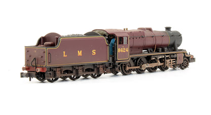Pre-Owned LMS Lined Crimson Stanier Class 8F Steam Locomotive - Custom Weathered - DCC Sound