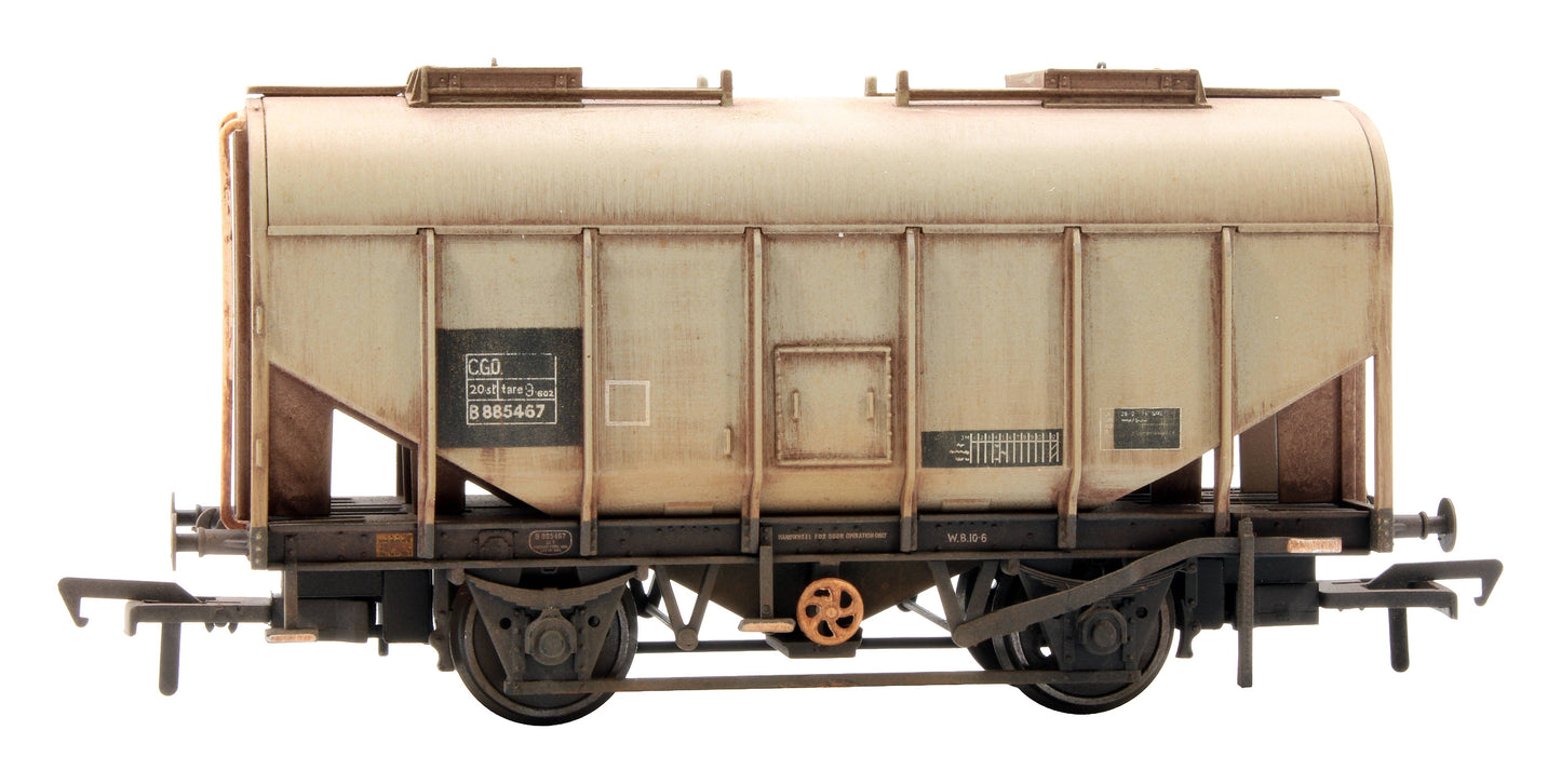 Pre-Owned 21 Ton Grain Hopper BR Grey (TOPS) 'B885467' - Custom Weathered