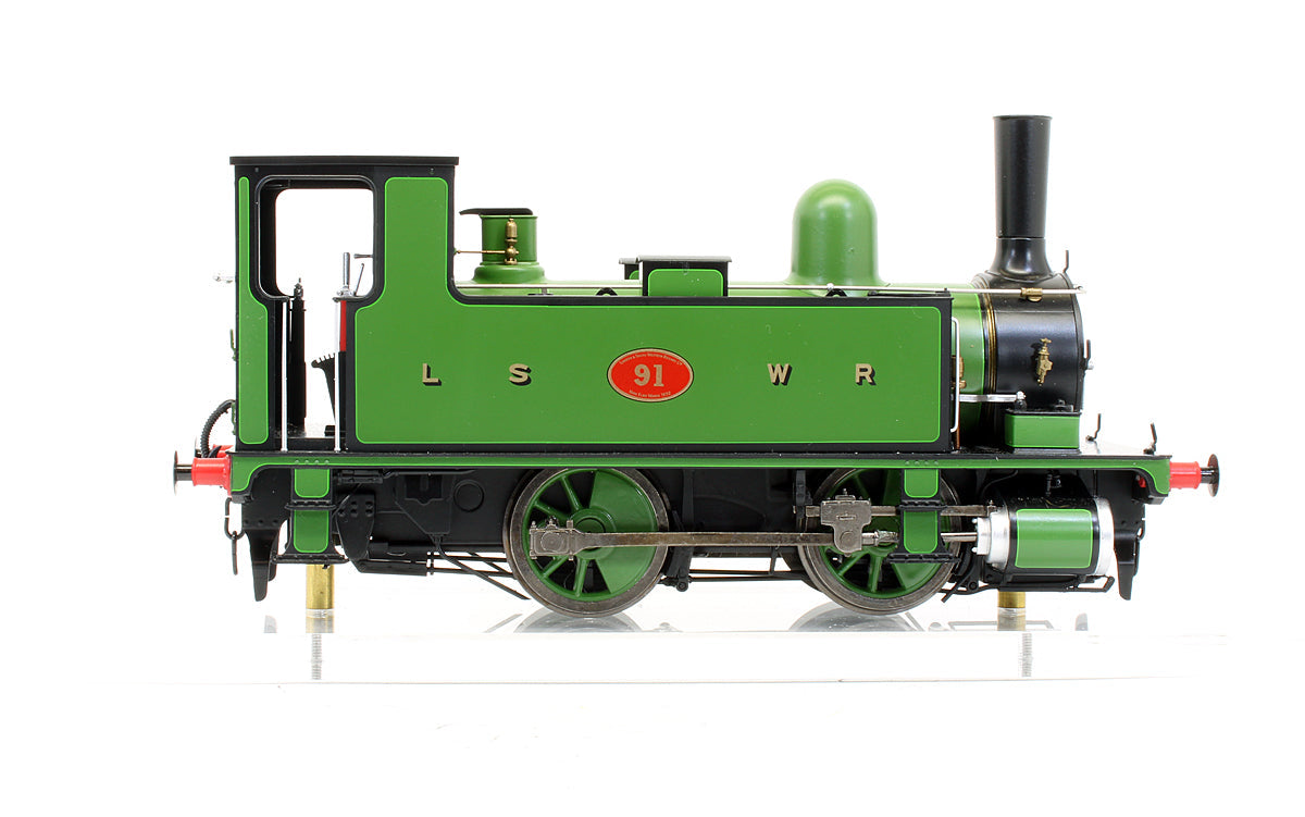 Pre-Owned 7S-018-006 L&SWR B4 0-4-0T Lined Green No.91 Steam Locomotive