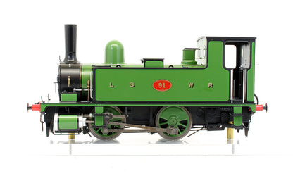 Pre-Owned 7S-018-006 L&SWR B4 0-4-0T Lined Green No.91 Steam Locomotive