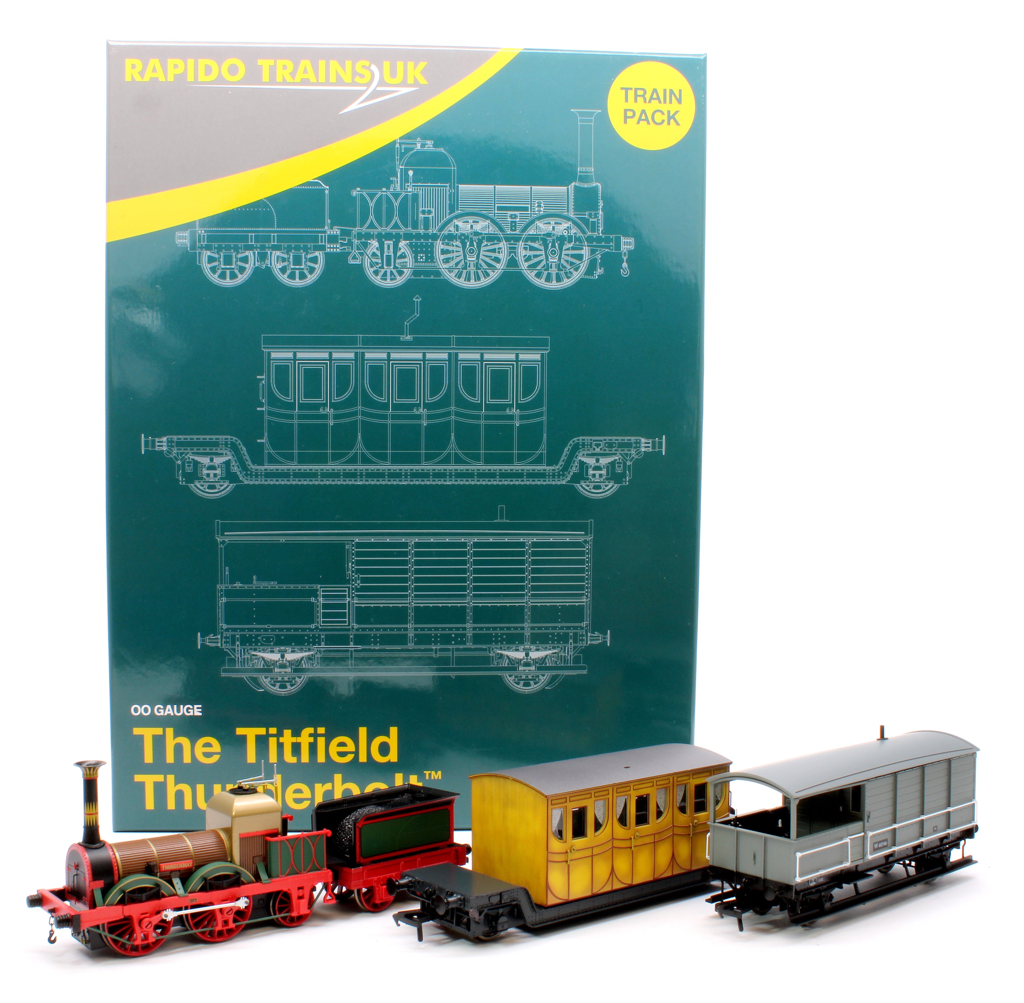 Thundervolt Rails Rapido Trains UK The Titfield Thunderbolt Standard Train Pack – Rails ...