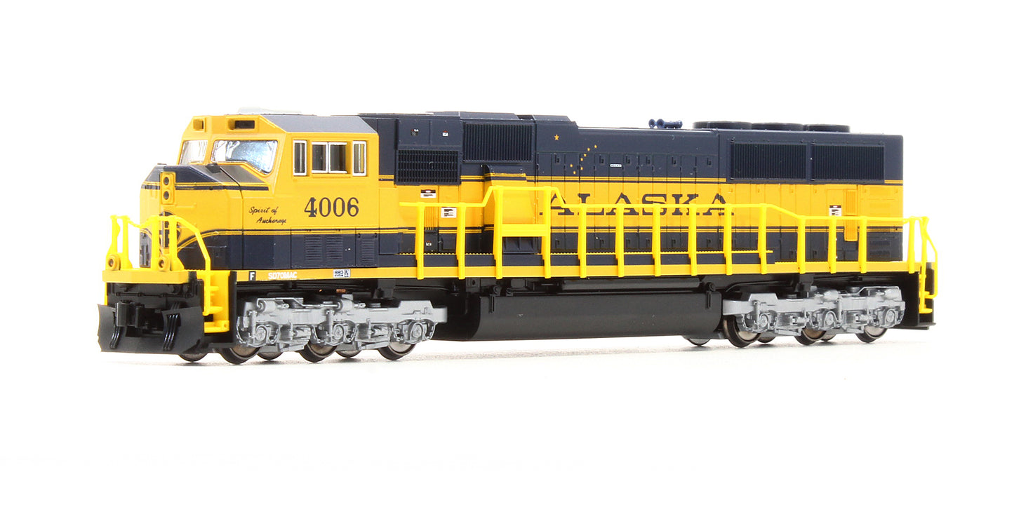 Pre-Owned EMD SD70MAC Nose Headlight Version Diesel Locomotive Alaska Railroad - Road #4006