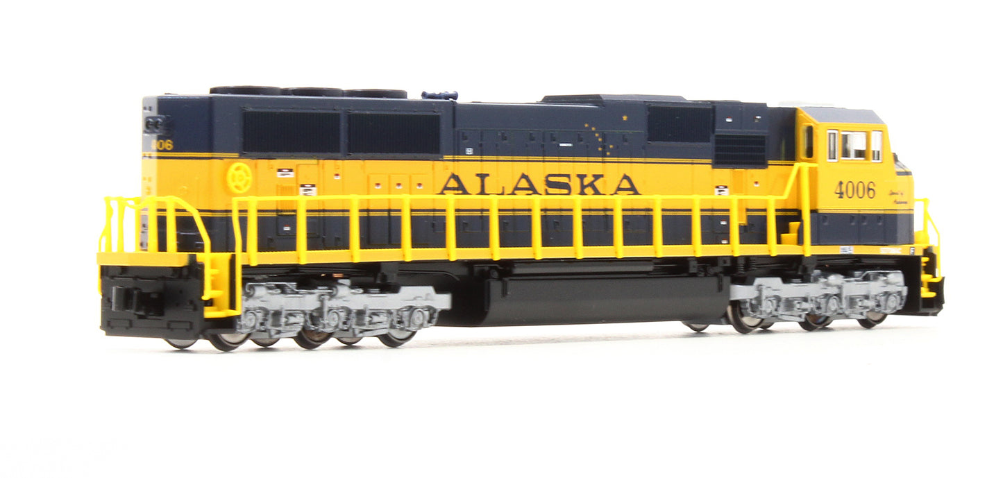 Pre-Owned EMD SD70MAC Nose Headlight Version Diesel Locomotive Alaska Railroad - Road #4006