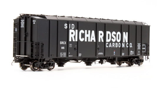 Pre-Owned SXT30317 Thrall 5750cf Carbon Black Covered Hopper (Late 70s Body 22 Hatch) Sid Richardson Co SRCX - Road #915