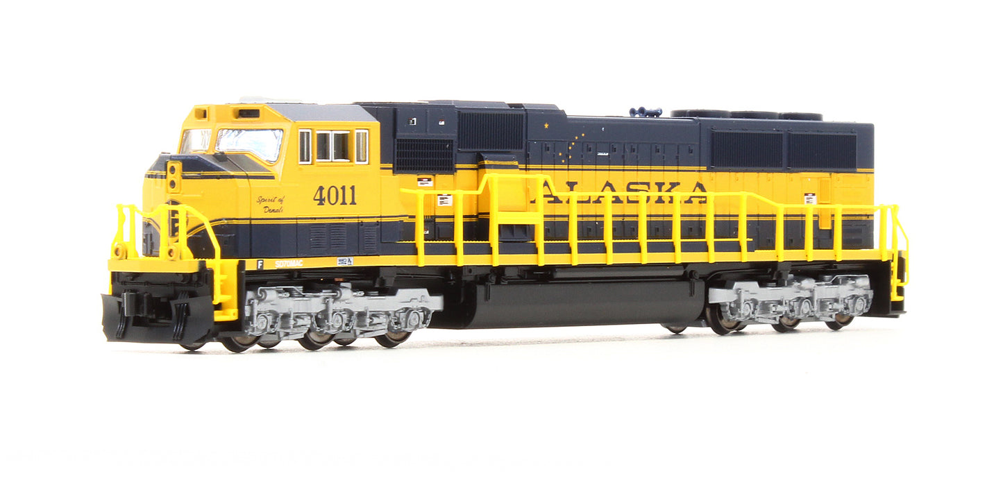 Pre-Owned EMD SD70MAC Nose Headlight Version Diesel Locomotive Alaska Railroad - Road #4011