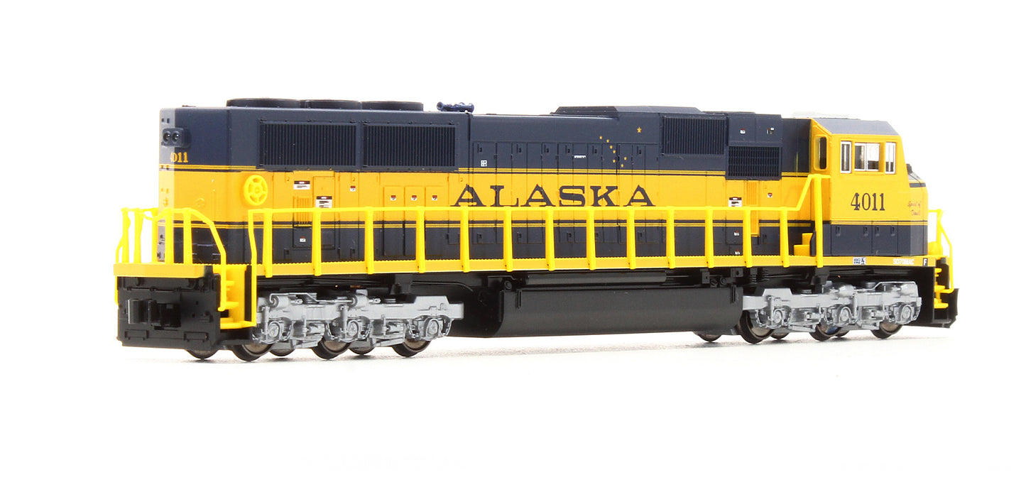 Pre-Owned EMD SD70MAC Nose Headlight Version Diesel Locomotive Alaska Railroad - Road #4011