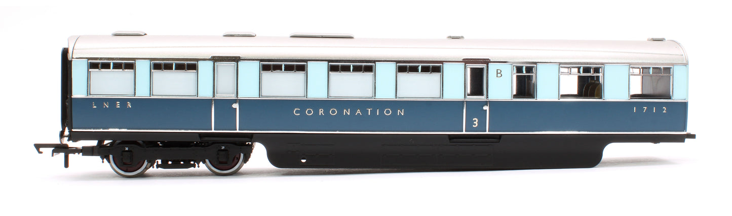 Coronation Brake Third & Kitchen Third Articulated LNER Coach Pack