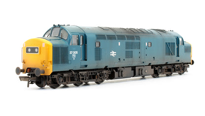 Pre-Owned Class 37/0 Centre Headcode 37305 BR Blue Diesel Locomotive - Custom Weathered - DCC Sound