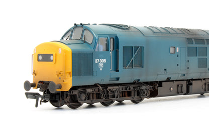 Pre-Owned Class 37/0 Centre Headcode 37305 BR Blue Diesel Locomotive - Custom Weathered - DCC Sound