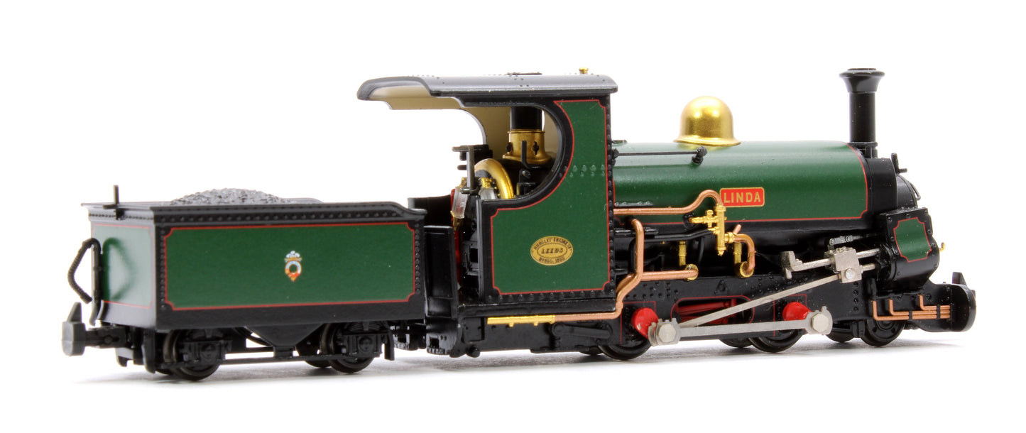 Pre-Owned 391-135SF Mainline Hunslet 2-4-0STT 'Linda' Ffestiniog Railway Green Steam Locomotive - Sound Fitted