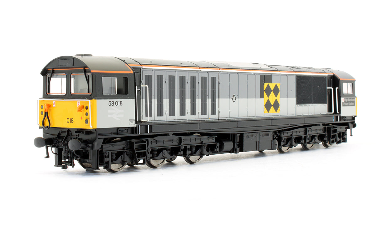 Pre-Owned E84006 Class 58018 BR Railfreight Sector 'High Marnham Power Station' Diesel Locomotive - DCC Fitted
