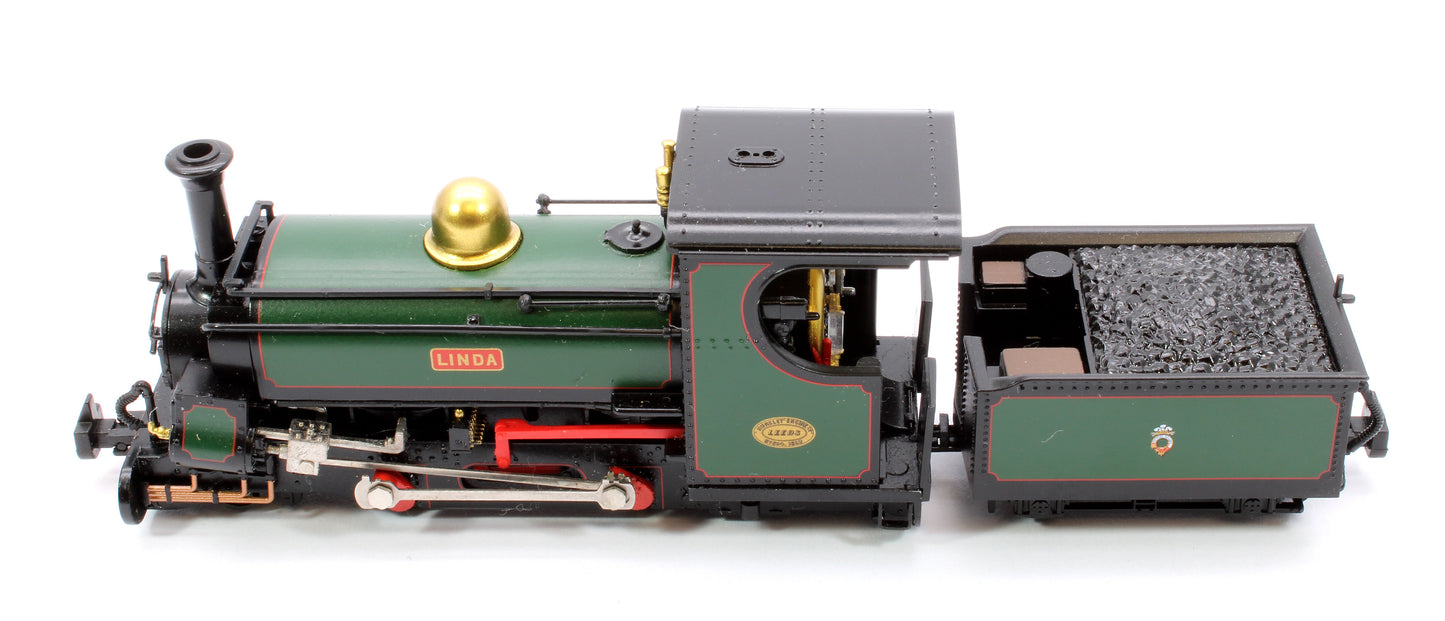 Pre-Owned 391-135SF Mainline Hunslet 2-4-0STT 'Linda' Ffestiniog Railway Green Steam Locomotive - Sound Fitted