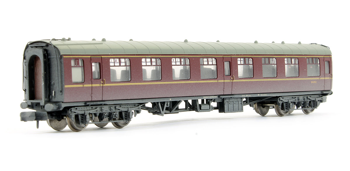 Pre-Owned 374-012C MK1 SO Second Open Coach BR Maroon 'W4912' (Weathered)