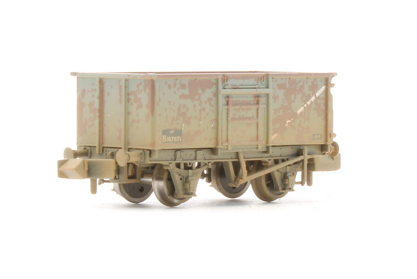 Pre-Owned 377-227A 16T Steel Mineral Wagon BR Grey 'B107071' - Weathered