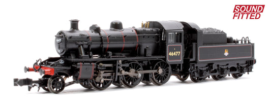 LMS Ivatt 2MT 46477 BR Lined Black (Early Emblem) Steam Locomotive - Sound Fitted