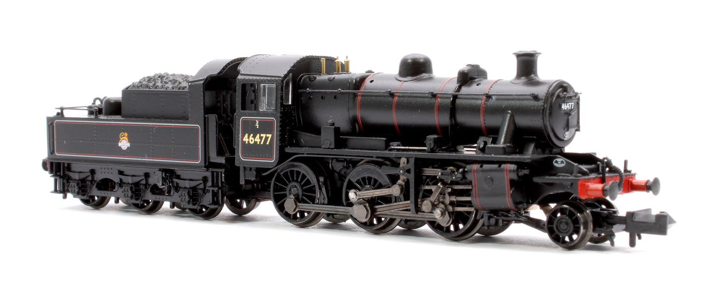 LMS Ivatt 2MT 46477 BR Lined Black (Early Emblem) Steam Locomotive